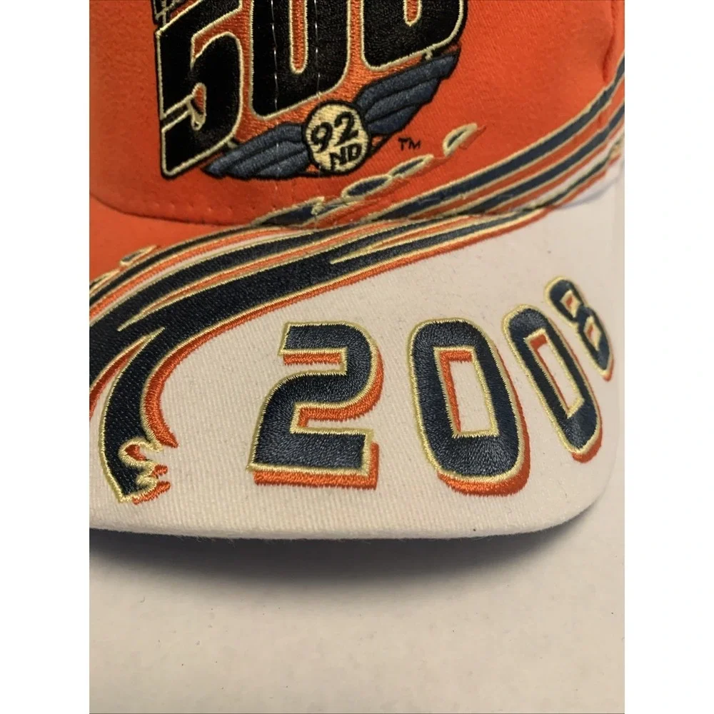 2008‎ Indianapolis 500 Event Splash Orange And White Hat 92nd Adjustable New